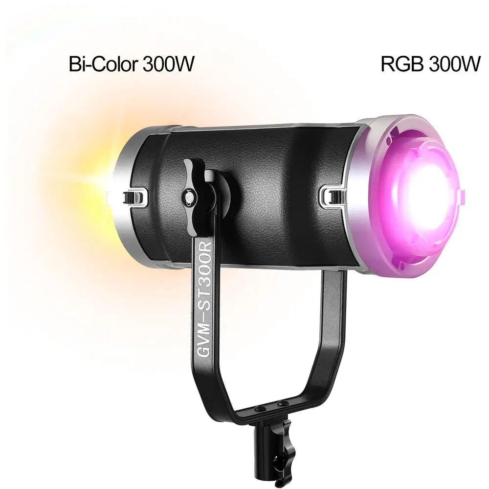 GVM LED COB 영상 조명 더블 헤드 300W RGB & 바이 컬러 사진 조명, Bowens 마운트 스튜디오 조명 연속 필름 라이트