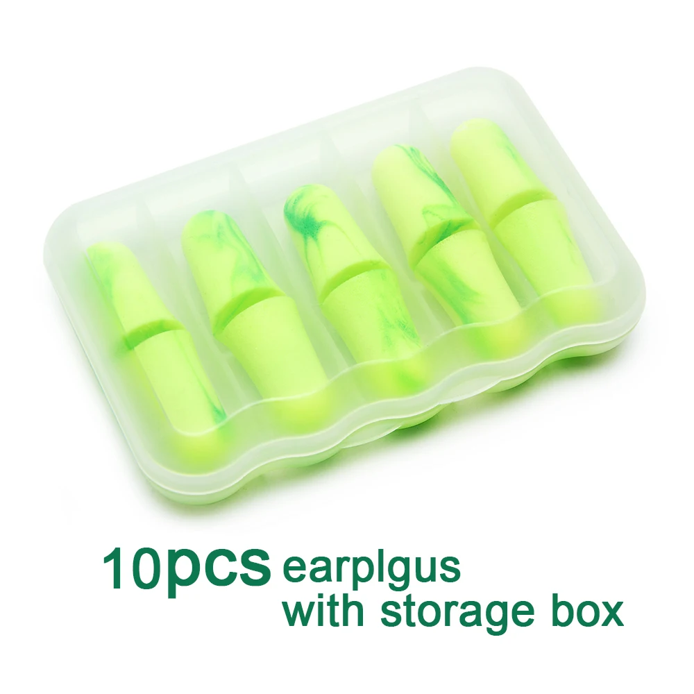 10-Pack Noise Reduction Earplugs for Sleep - Soundproof Snoring Relief and Ear Care