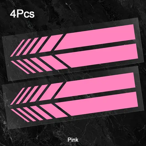 "Classic JDM Reflective Stripes Vinyl Decal Kit - 4pcs Self-Adhesive Car Body Stickers, Waterproof & Universal Fit" - Image 9
