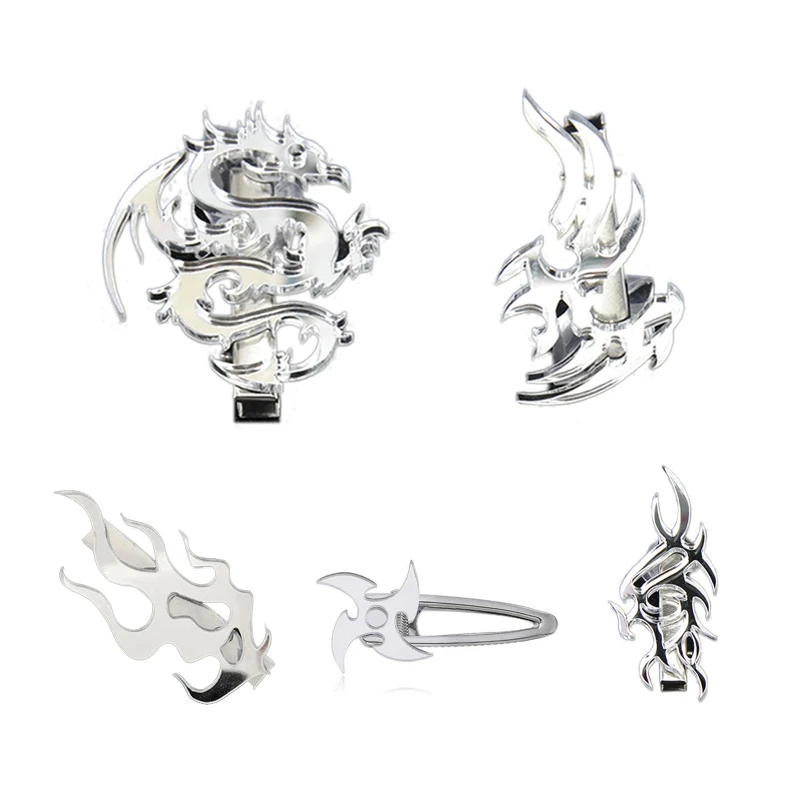 

Hair Clips Punk Flame Duckbill Clips Halloween Hair Barrettes Cosplay Hairpin for Creative Hair Styling Accessorie