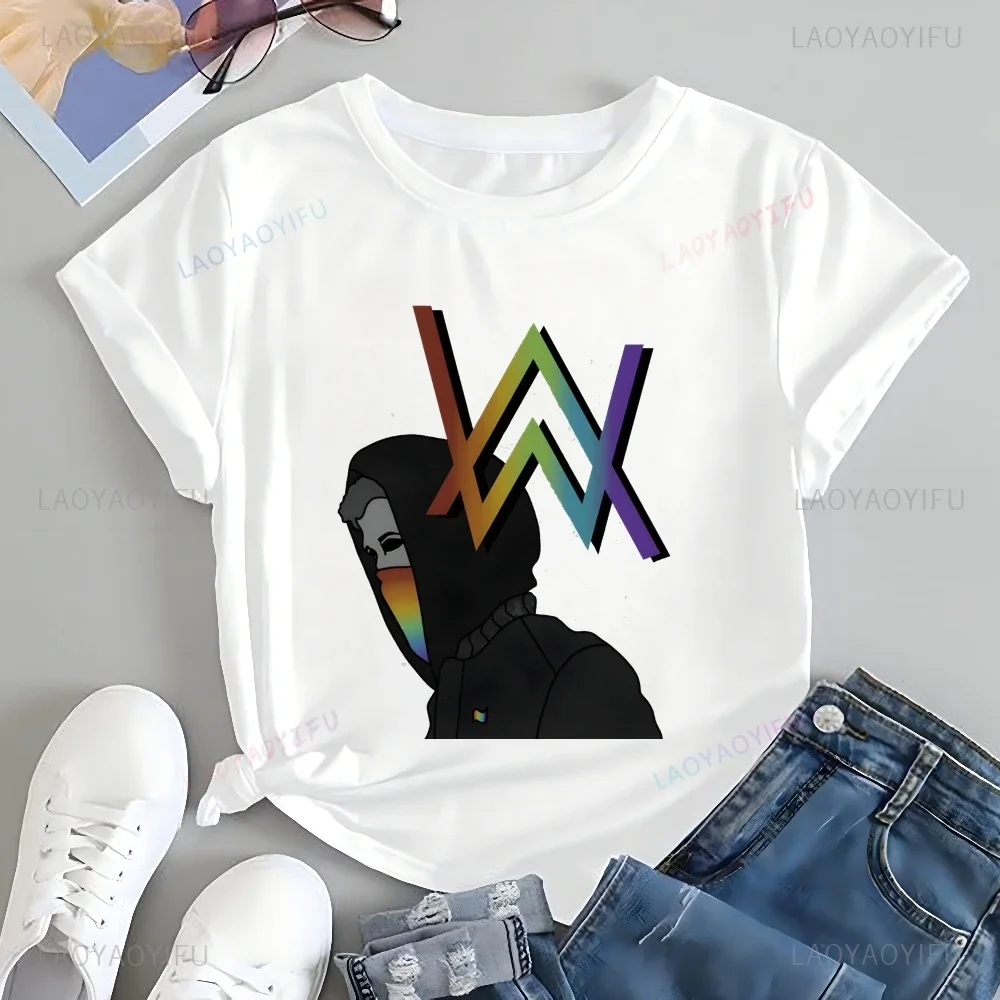 Norwegian DJ Artist Alan Walker Graphic Print T-shirt Top Fashion Short Sleeved Neutral Casual Shirt Oversized Cotton T-shirt 5