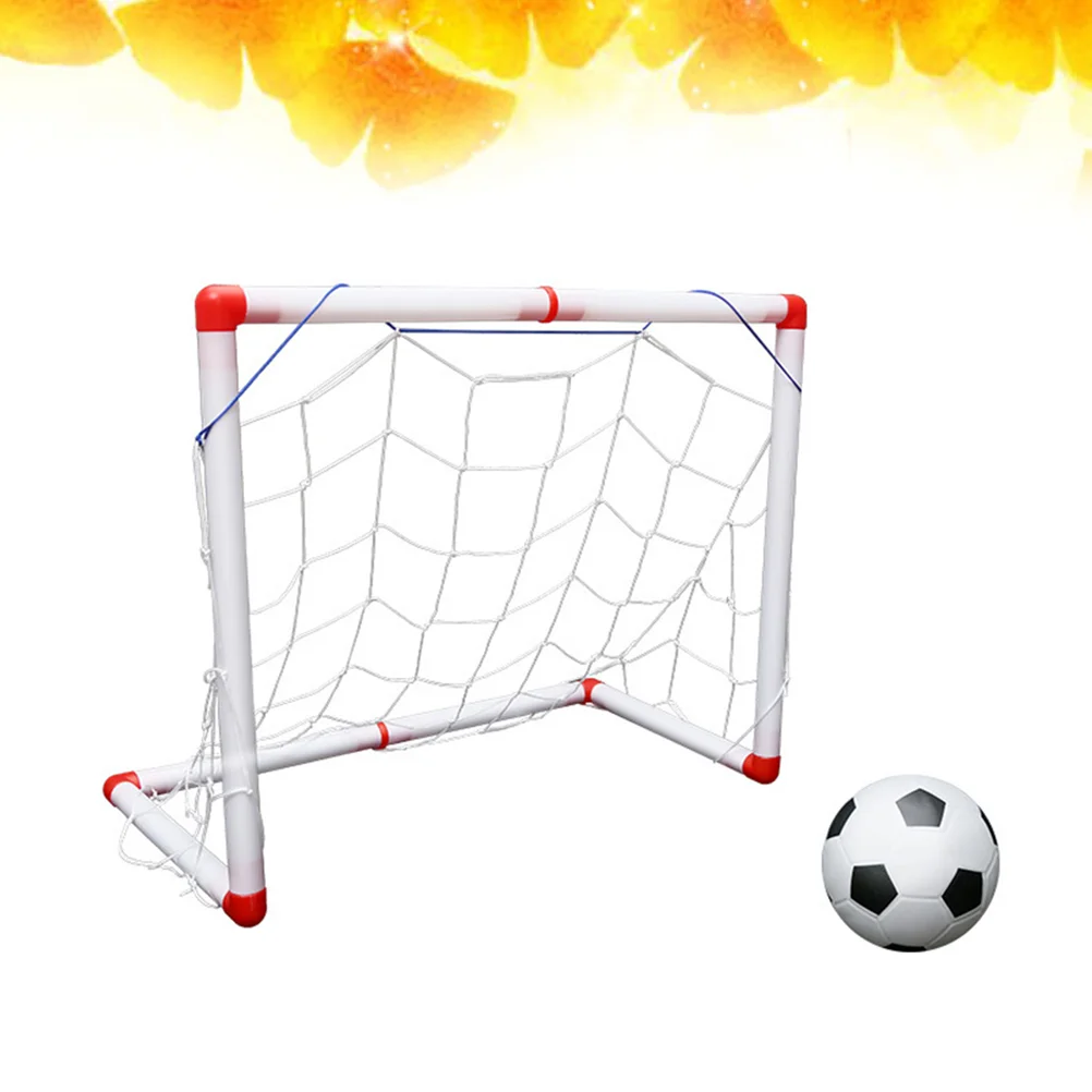 

Children Football Goal Post Net with Pump Soccer Games Training Practice Set Kids