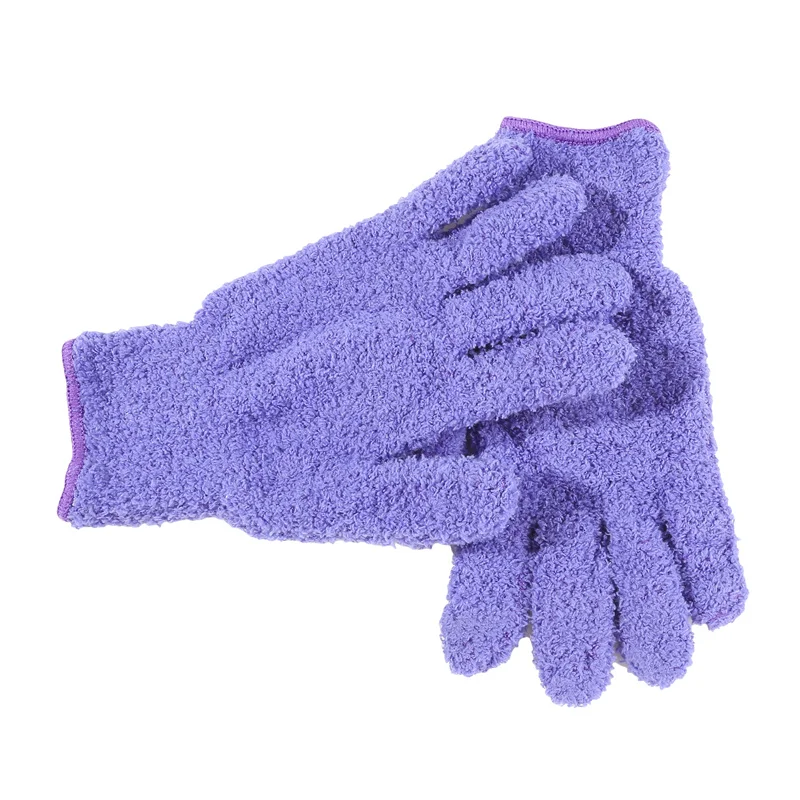 1Pair Cleaning Gloves Microfiber Coral Fleece Car Grooming Gloves Solid Five Finger Dust Removal Housework Absorbent car cleaning gloves microfiber cleaning gloves microfiber washing gloves microfiber gloves
