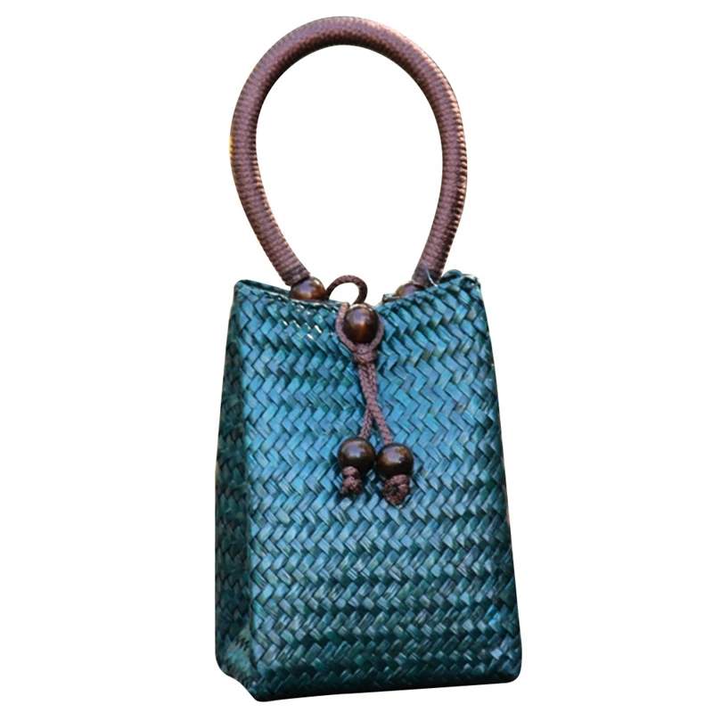 

Женская Соломенная Сумка-тоут в стиле ретро