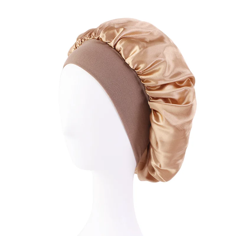 Leeons Silk Sleeping Cap Night Hat Head Cover Bonnet Satin Cheveux Nuit For  Curly Hair Care Women Beauty Maintenance Designer - AliExpress