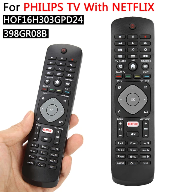 Mando a distancia para PHILIPS SMART 4K Ultra HD LCD HDR WIFI, controlador  Original para NETFLIX APP HOF16H303GPD24 398GR08B - AliExpress