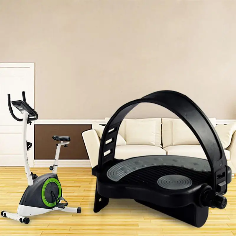Bike Pedal Set Anti-slip Pedal Strap Universal For Exercise Training Bike Parts Replacement Stationary Pedals