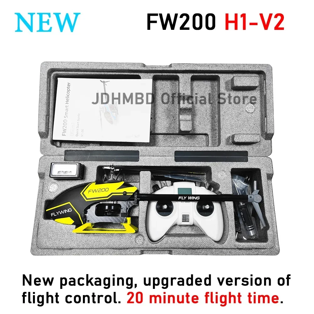 

FLYWING FW200 H1 V2 RC 8CH 3D Smart GPS RC Helicopter RTF H1 Flight controller Brushless Motor Drone Quadcopter