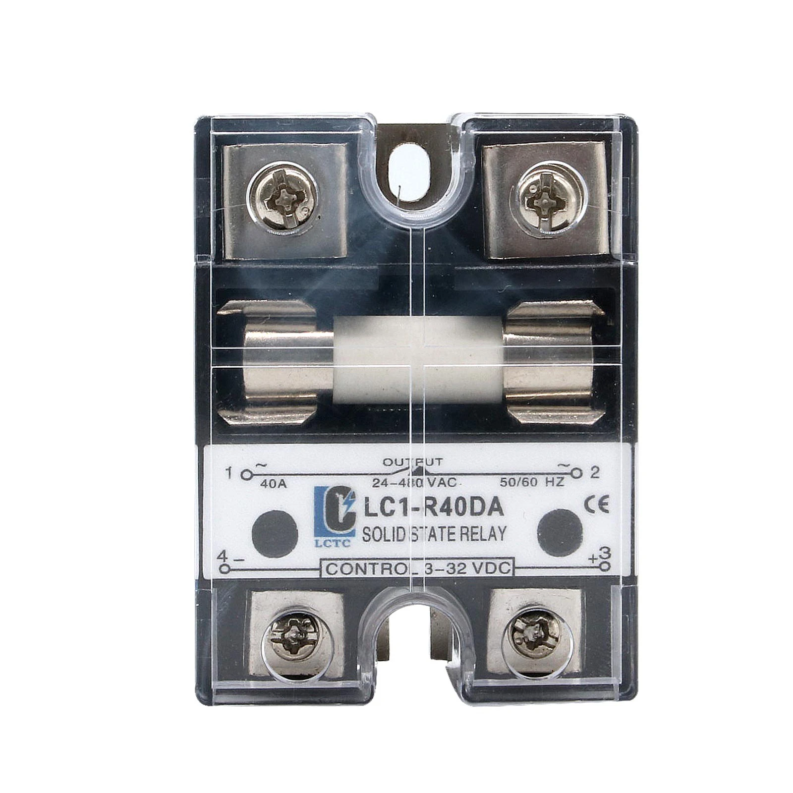 

LCLCTC solid state relay olid State Relay Low Surge SSR High Sensitivity Overcurrent Protection SSR with Fuse 40A