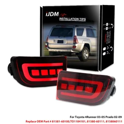 2x Car Bumper Reflector Lights For Toyota Land Cruiser Prado LC120 Fj120/For Toyota 4Runner,Tail/Brake Rear Fog,Turn Signal Lamp