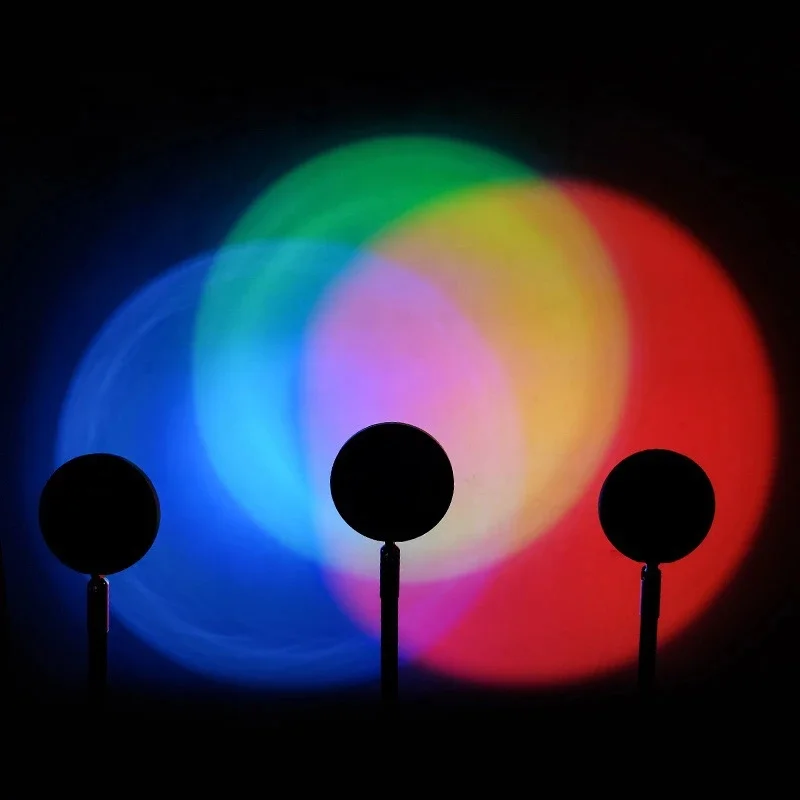 USBProjectionLampColorfulSymphonySunsetRainbowAtmosphereNight