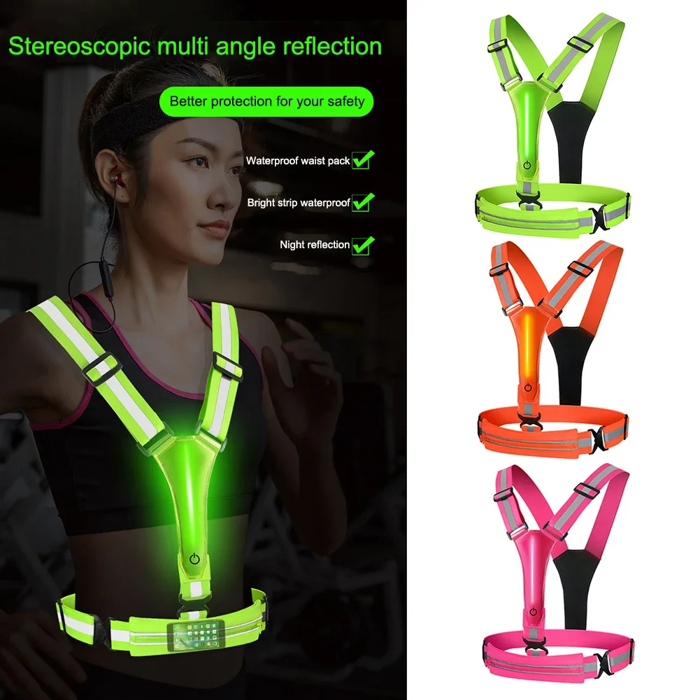Reflective Safety Vest with Straps for Adults Children