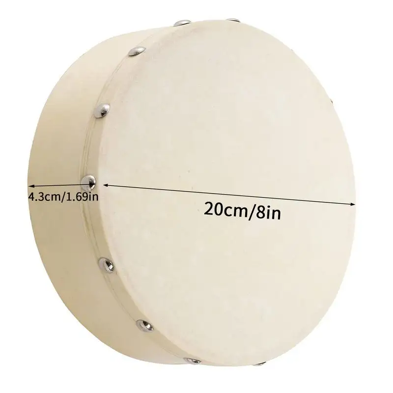 10 Inch and 8 Inch Hand Drum Frame Drums Hand Pan Drums Drumsticks Music Tambourine Drum With Accessories Instrument Beginner