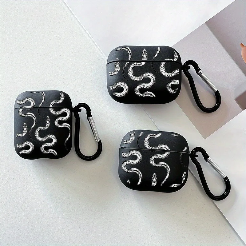 Grey TPU AirPods Case with Keychain for Pro and Gen Models