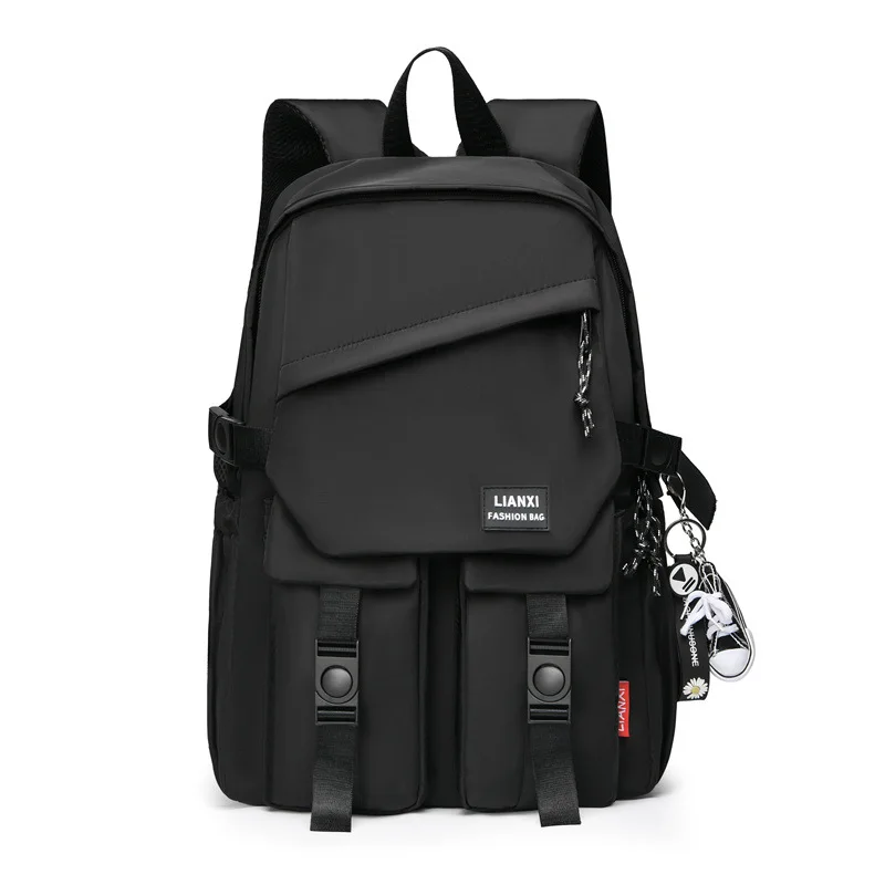 Leisure backpack, men's fashion trend, students' large capacity backpack, women's computer bag