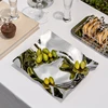 Luxury Stainless Steel Decorative Tray Trinket Dishes Jewelry Dish Unique Plate for Home Decoration Table Bedroom 3