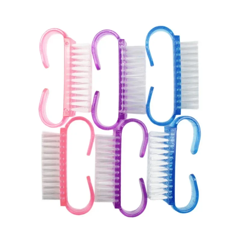 Heallor 5/10Pcs Acrylic Nail Brush 4 Color Nail Art Manicure Pedicure Soft Remove Dust Plastic Cleaning Nail Brushes File Tools 5