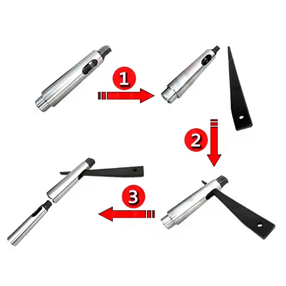 A04R-5pcs Sleeves Morse Taper Drift Wide Application Lathe Drill Carbon Steel Straight Morse Taper