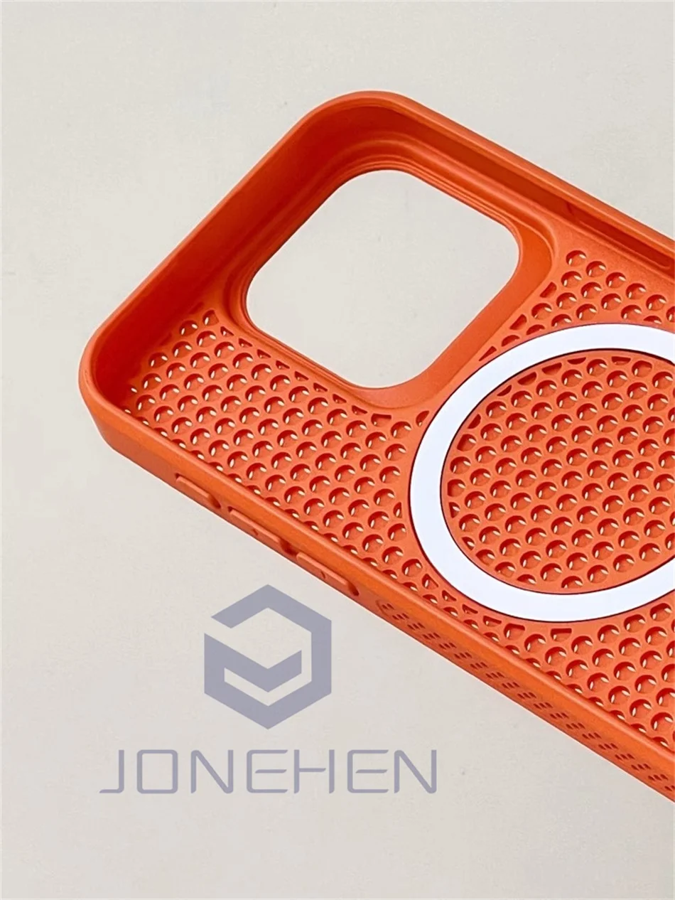 Luxury Cool Breathable Wireless Charging Magnetic Case with Heat Dissipation