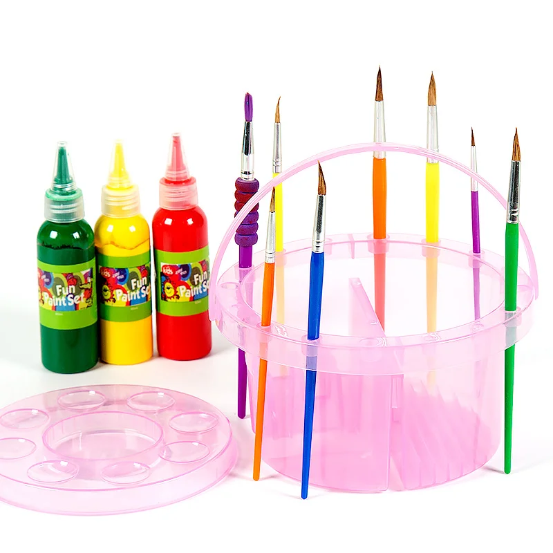Detachable Portable Brush Washing Bucket Painting Pen Holder Drawing Tool N7 