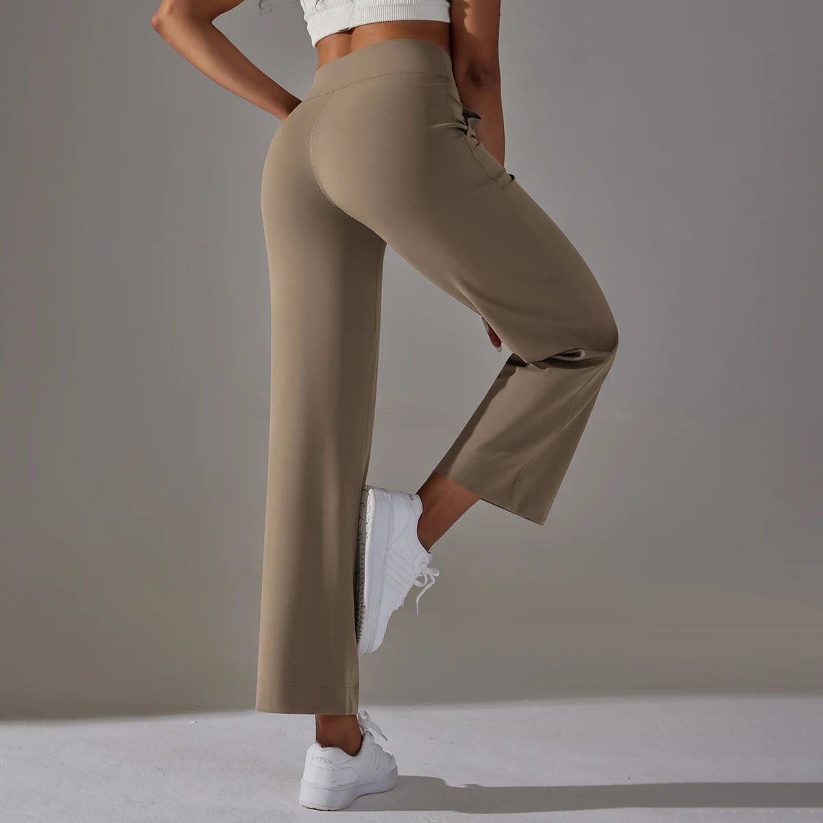 Wide Leg Pants With Pockets Women's Loose Yoga High Waist