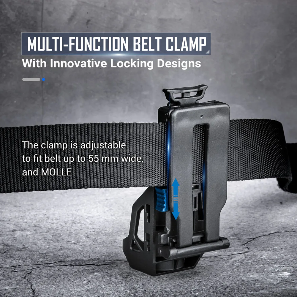 Nextorch V51 손전등 전술 홀더 360 회전식 손전등 홀더 전술 토치 손전등 홀더 edc 용 molle 전술