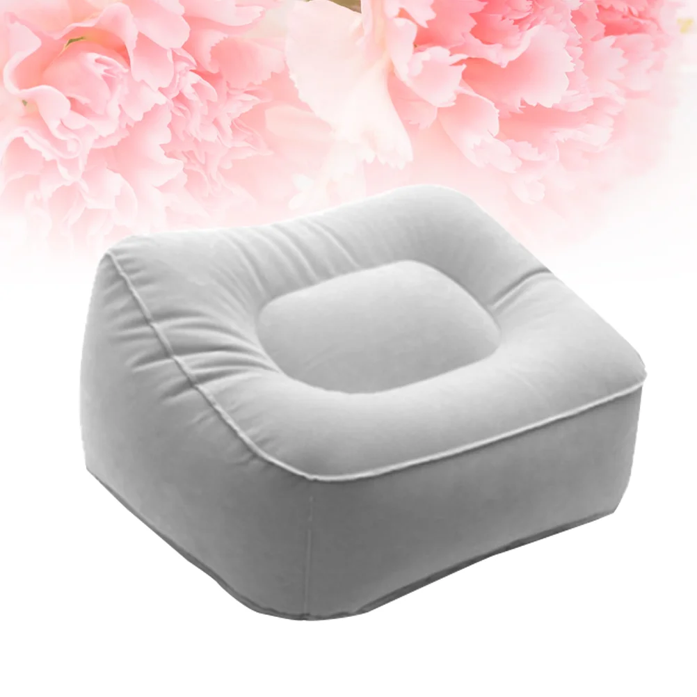 

Foot Rest Pillow Cushion Travel Inflatable Footrest Stool Throw Pillows for Couch