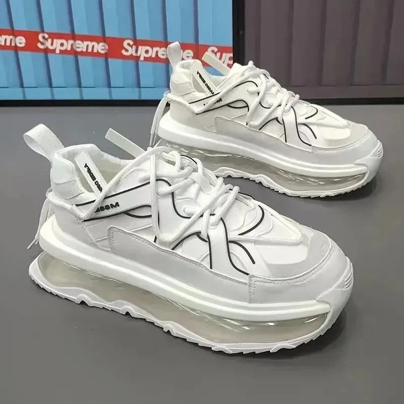 

Luxury Brand men Shoes Man Thick Sole Short And Chubby Sports Shoes 2023 Leather Lace-up Casual Sport Sneakers men shoes