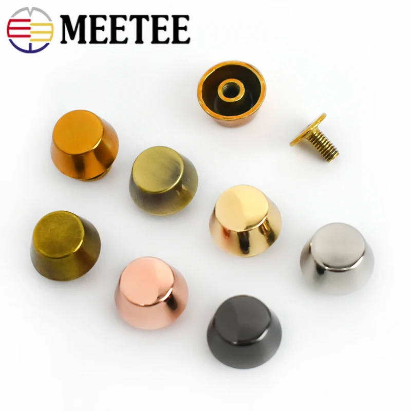 10/30Pcs 8x6x11.5mm Rivet Screw for Bags Hardware Handbag Decorative Studs Nail Rivets Metal