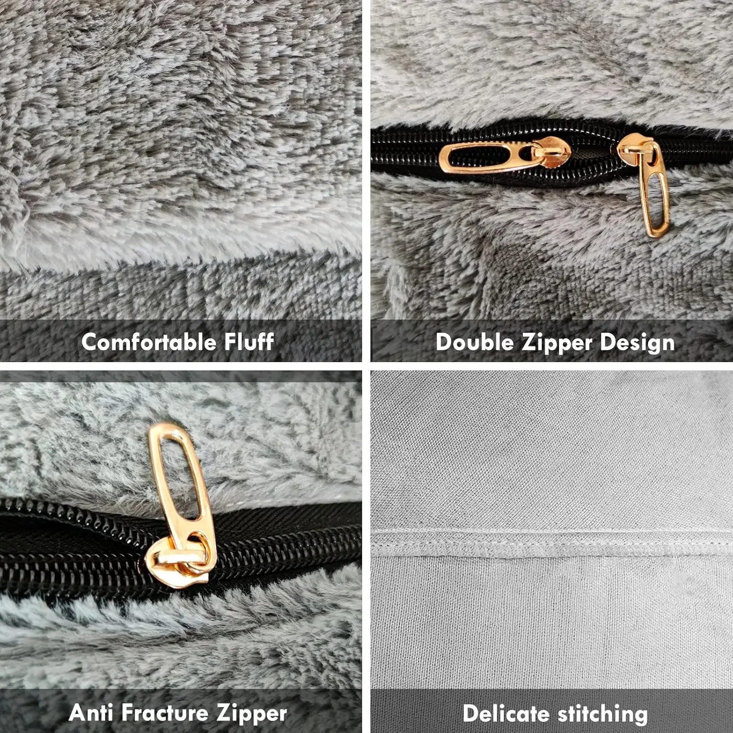 Bean Bag Chair Cover Without Filler,Big Round Soft Fluffy PV Velvet Washable Bean Bag Lazy Sofa Bed Cover for Adults