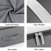 Large Capacity Clothing Storage Bag, Clothing Organizer, Bedroom Wardrobe Closet Bag, Portable Handles, Collapsible, Gray 5
