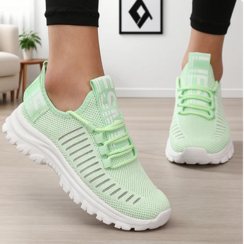 Promotional Women's Shoes Lightweight Breathable Mesh Outdoor Sneakers Quick Drying Fitness Tennis Training Lace Up Women Shoes