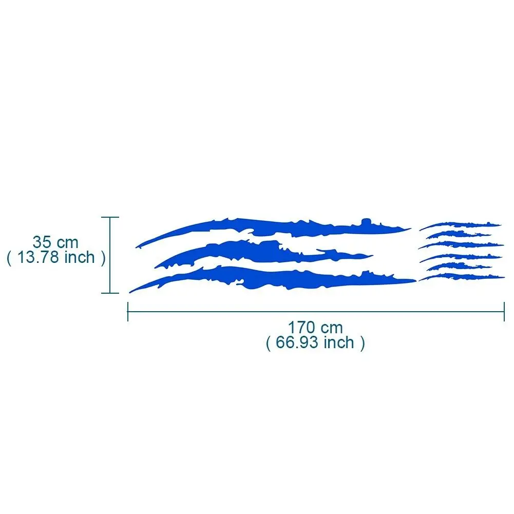 

170 * 35cm car truck hood side vinyl scratch pattern claw shaped decal cool car sticker