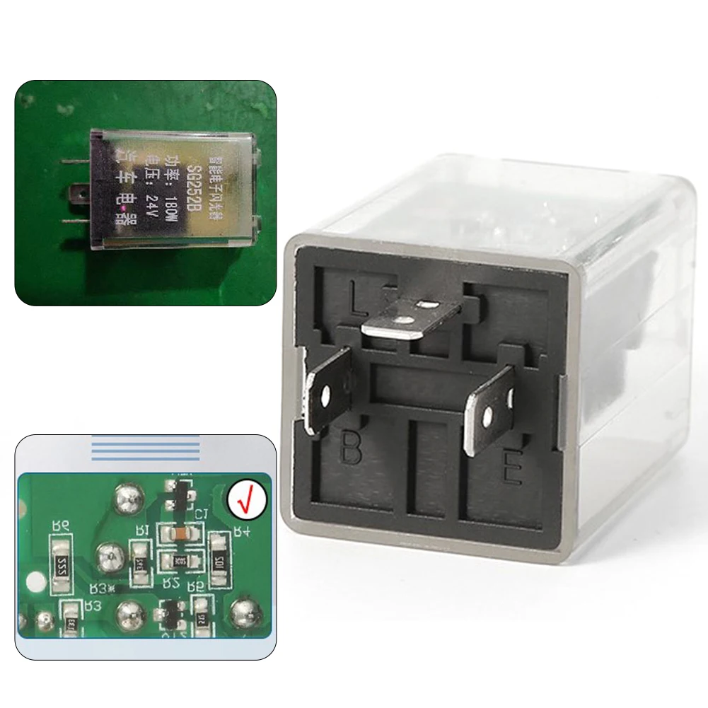 

24V 3Pin Car LED Light Flasher Relay Turn Signal Rate Control Blinker Relay 180W To Solve LED Related Turn Signal Problems