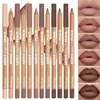 6pcs Velvet Matte Lip Liner Set - Long-Lasting Versatile Shades Longlasting Lip Makeup Berry, Brown, Pink Lip Pencil 3