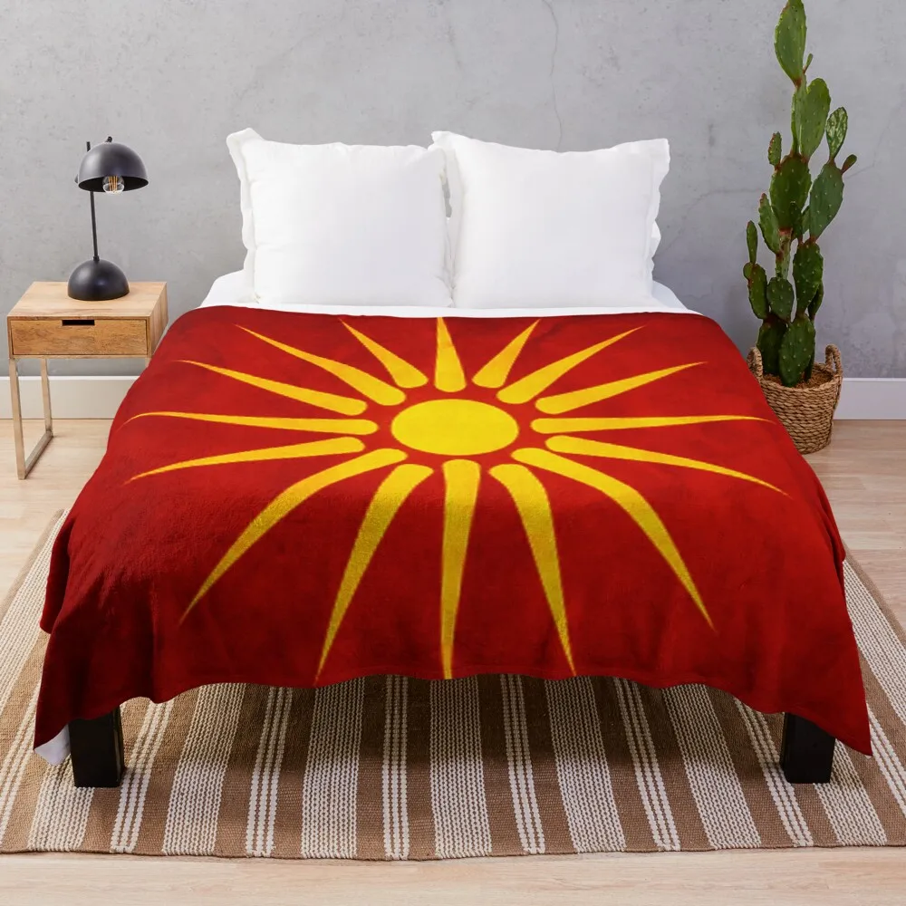 

Macedonia | Macedonian Flag | National Flag of Macedonia Throw Blanket decorative throw blanket