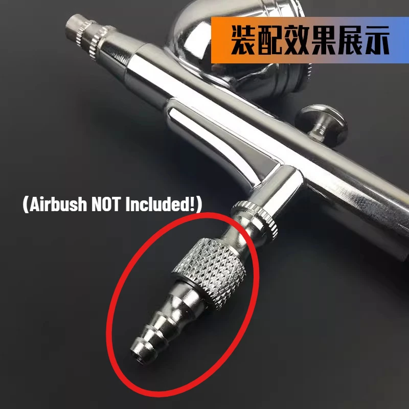 에어 브러시 어댑터 커넥터 1/8 인치 BSP 6x4mm PU 호스 파이프 피팅 스프레이 에어 브러시 퀵 커넥트 커플러 모델 빌딩 도구