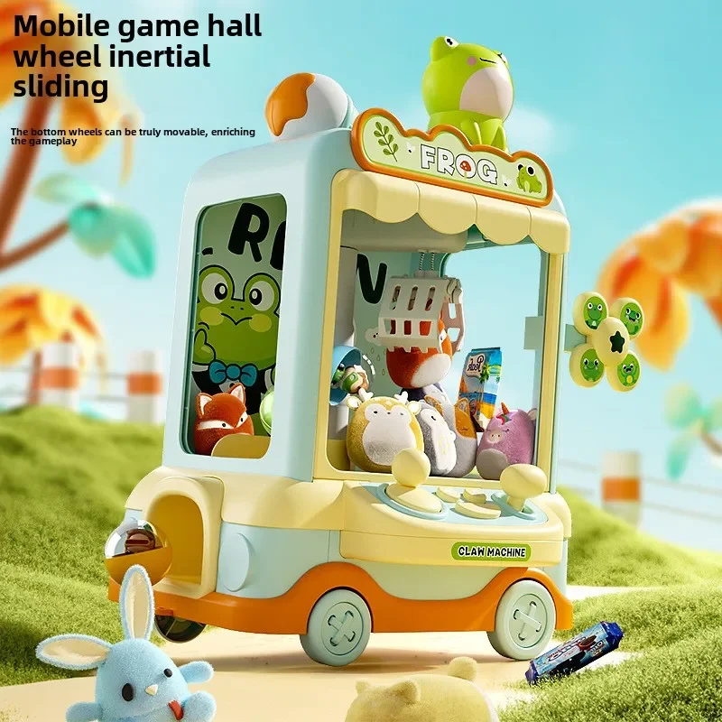 Frog Doll Machine Toy for Kids Cartoon Claw Crane Machines Mini Claw Catch Toy Home Doll Grasping Machine Children Toy Gifts 2