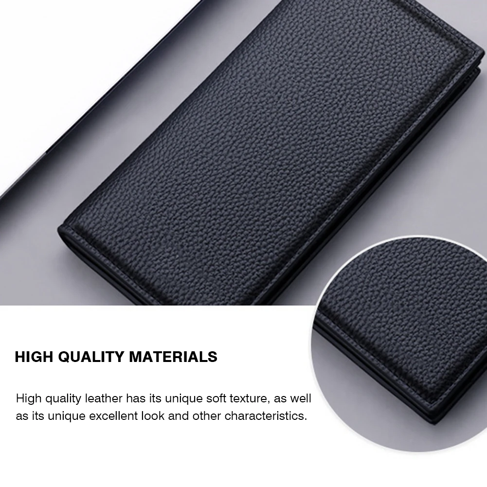 Lychee Pattern Long Wallet Large Capacity Multi-functional Money Pouch