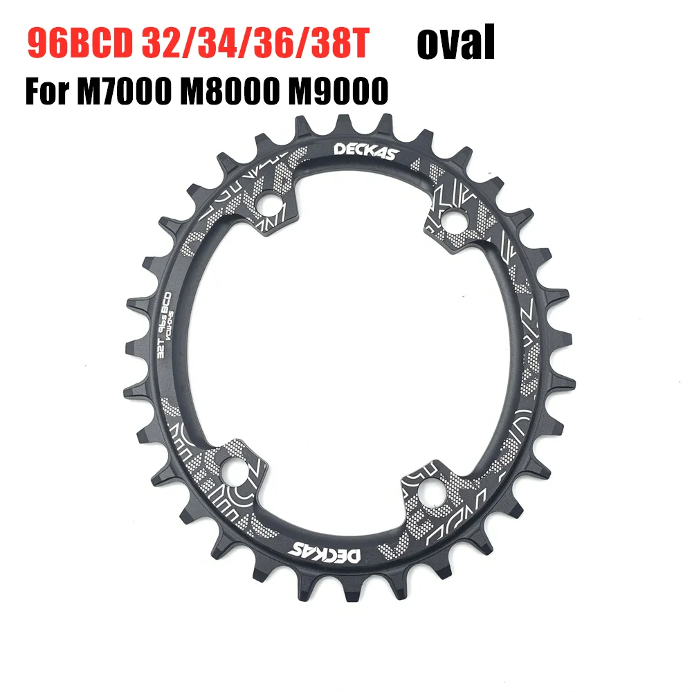 Bike Chainring Bike Crank Bicycle Parts Deckas 96bcd Round Mountain bicycle Chainring BCD 96mm 32/34/36/38T Crown Plate Parts For M7000 M8000 M4100 M5100 bike crank