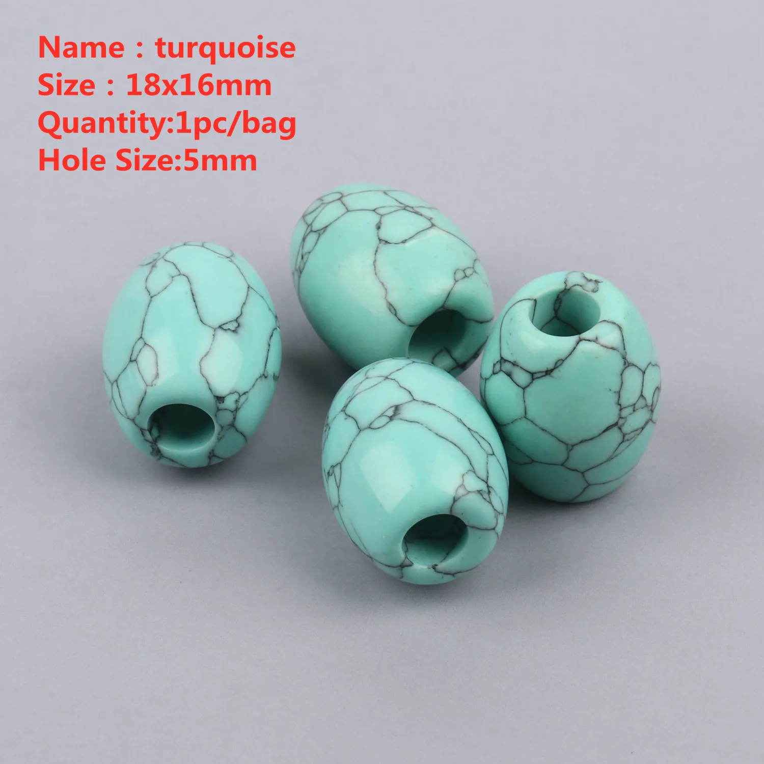New 2pcs/lot 14x7mm Abacus Shape Agate Turquoise Tiger's Eye Natural Stone  Big Hole Spacer Beads for Jewelry Making Hole 5mm - AliExpress