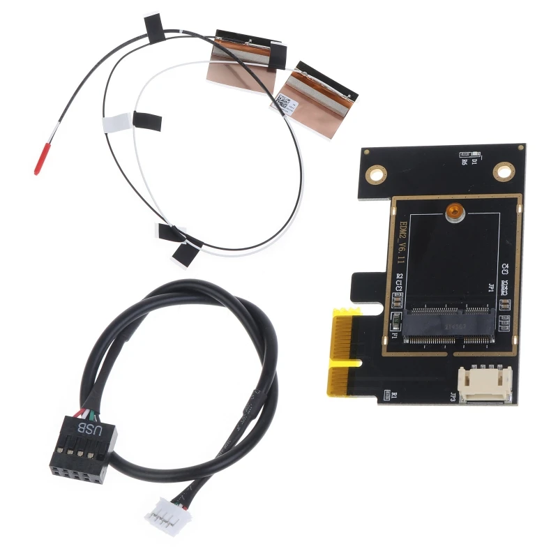 Wireless Network Card Cable, Network Connecting Cable,2PCS M.2/NGFF