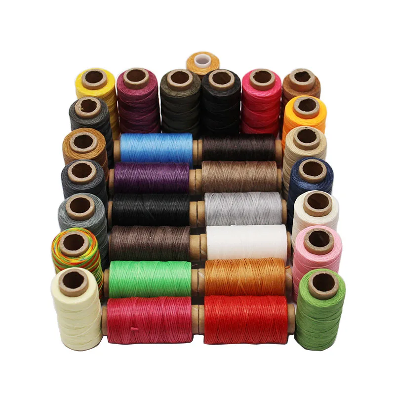 Waxed Thread For Leather 50m 0.8mm Black Off White Red Green Pink Brown  Grey Purple Orange Blue Apricot - AliExpress