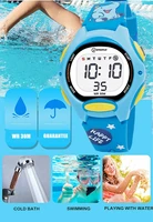 Montres enfants mignon rose numérique enfants montre pour garçons filles 30M étanche violet étudiant électronique montre-bracelet LED cadeaux 3