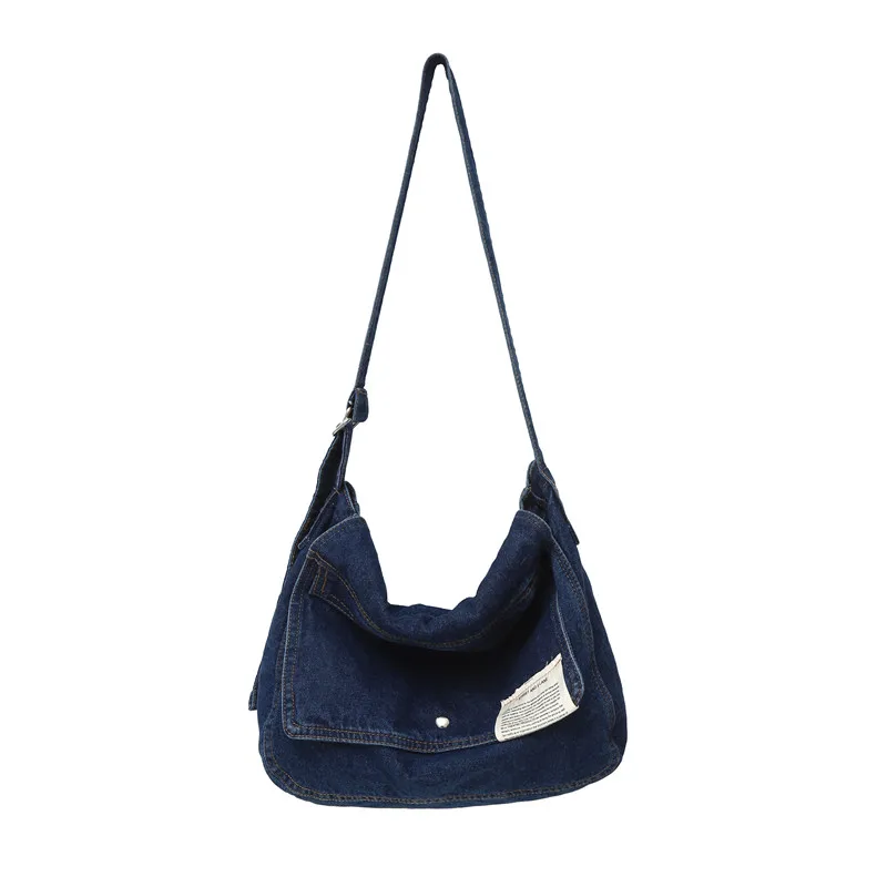 Denim Flap Shoulder Bags For Women 2022 New Jeans Big Shopper Bag