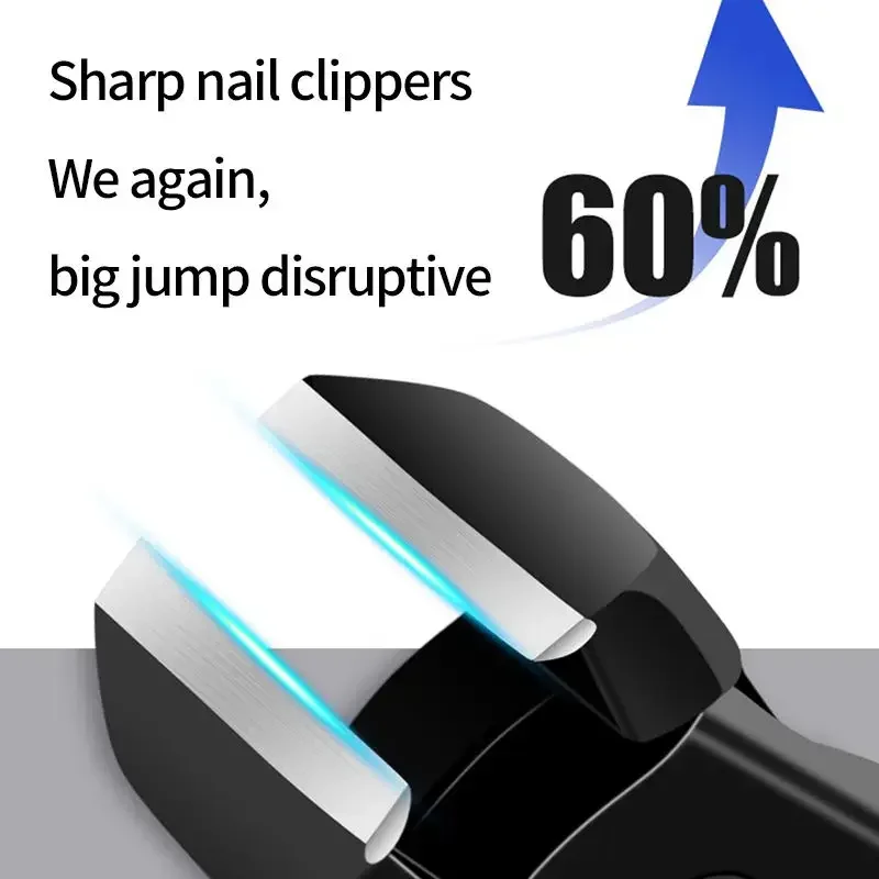 Stainless Steel Nail Clipper with Ultra Wide Jaw Opening Portable Finger Nail Cutter