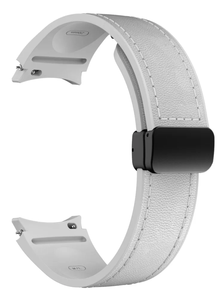 Elegant Genuine Leather and Silicone Watch Strap - Premium Quality Bracelet