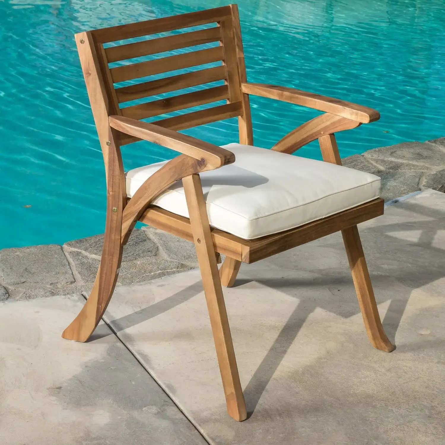 NEW-Coronado Acacia Wood Bistro Set, 3-Pcs Set, Teak Finish