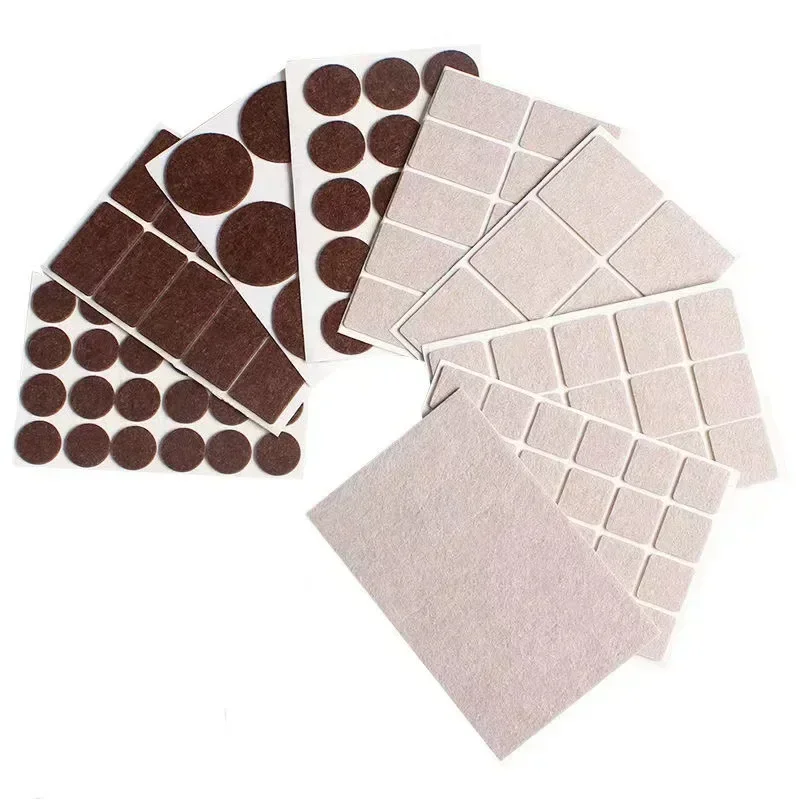 1 Set Thicken Self Adhesive Felt Chair Leg Pads Floor Protectors Furniture Legs Table Leg Covers Round Bottom Anti-slip Pads