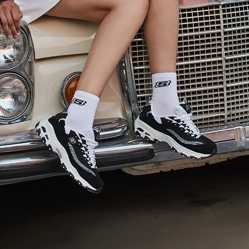 

Skechers Shoes for Women "D'LITES 1.0" Chunky Sneakers Fashion Casual Shoes Retro Platform Panda Female Dad Shoes